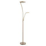 Lacona Liguria 2Lt Indoor Floor Lamp In Antique Brass Plate & Frosted Plastic Finish - Lacona Home 