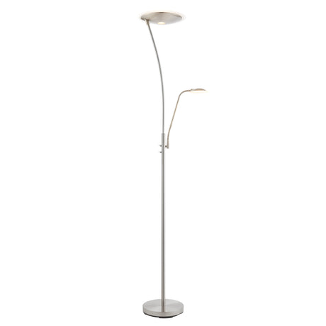 Lacona Liguria 2Lt Indoor Floor Lamp In Satin Chrome Plate & Frosted Plastic Finish - Lacona Home 