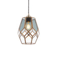 Lacona Ridgeway 1Lt Indoor Pendant Easyfit In Antique Solid Brass & Clear/Smoked Glass Finish - Lacona Home 