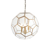 Lacona Honeyglow 3Lt Indoor Pendant Light In Antique Brass Plate & Clear Glass Finish - Lacona Home 