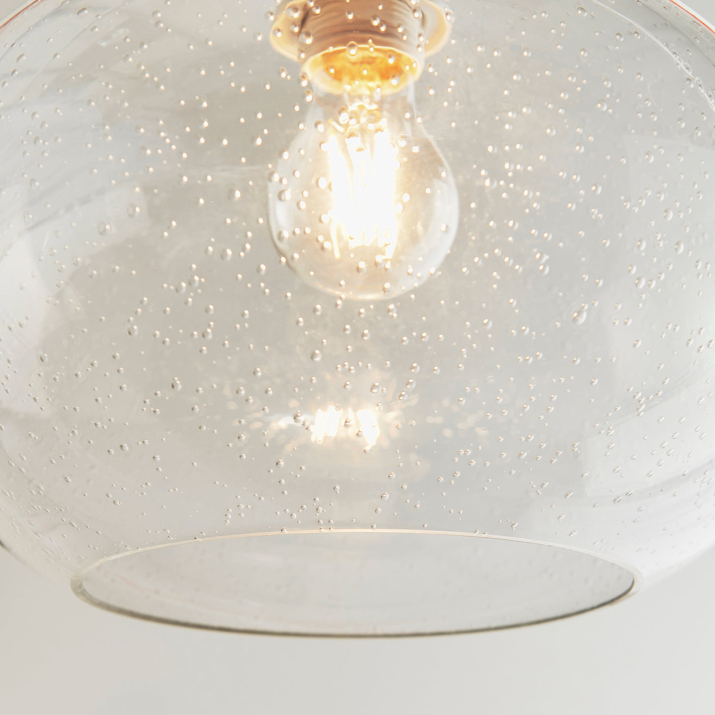 Lacona Darius 1Lt Indoor Pendant Easyfit In Clear Bubble Glass Finish - Lacona Home 