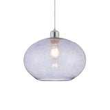 Lacona Darius 1Lt Indoor Pendant Easyfit In Grey Glass With Bubbles Finish - Lacona Home 