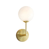 Lacona Octavian 1Lt Indoor Wall Light In Satin Brass Plate & Opal Glass Finish - Lacona Home 