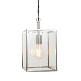 Lacona Madden 1Lt Indoor Pendant Light In Bright Nickel Plate & Clear Glass Finish - Lacona Home 