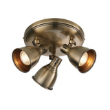 Lacona Wyndham 3Lt Indoor Spot Light In Antique Brass Plate Finish - Lacona Home 