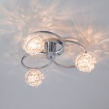 Lacona Thalia 3Lt Indoor Semi Flush Light In Chrome Plate & Clear Crystal Finish - Lacona Home 