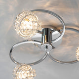 Lacona Thalia 3Lt Indoor Semi Flush Light In Chrome Plate & Clear Crystal Finish - Lacona Home 