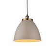 Lacona Teresa 1Lt Indoor Pendant Light In Taupe & Antique Brass Plate Finish - Lacona Home 