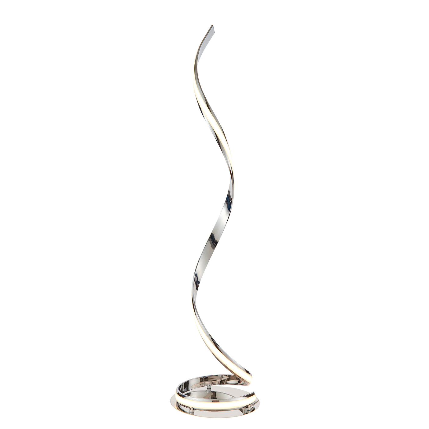 Cantata 1Lt Indoor Floor Lamp In Chrome Plate & White Acrylic Finish