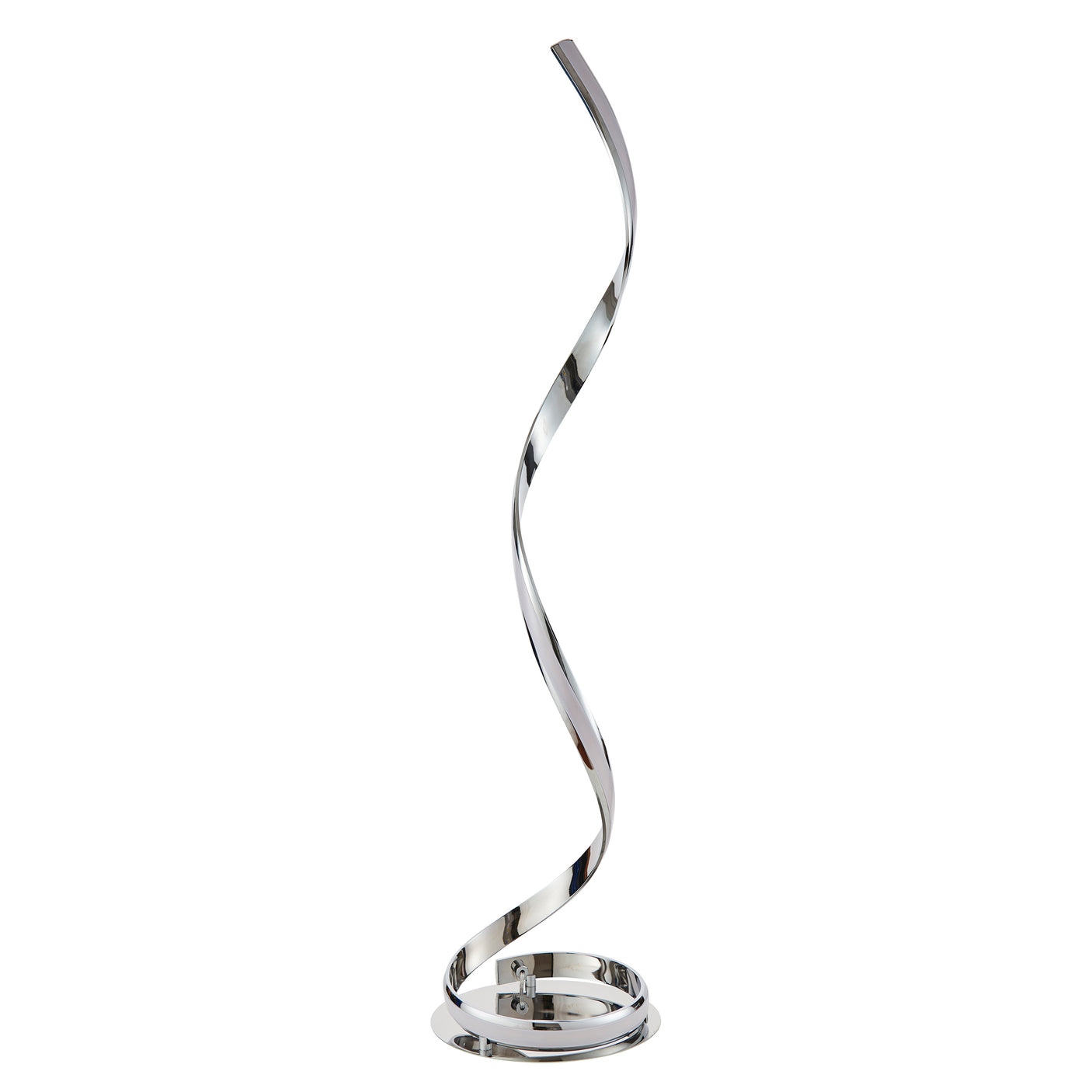 Cantata 1Lt Indoor Floor Lamp In Chrome Plate & White Acrylic Finish