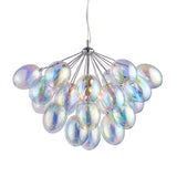 Lacona Boundless 6Lt Indoor Pendant Light In Chrome Plate & Iridescent Glass Finish - Lacona Home 