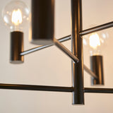 Atelier 6Lt Indoor Semi Flush Light In Matt Black Finish