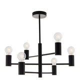 Atelier 6Lt Indoor Semi Flush Light In Matt Black Finish