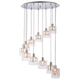 Lacona Verity 2Lt Indoor Pendant Light In Chrome Plate & Clear Glass Finish - Lacona Home 