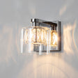 Lacona Verity 1Lt Indoor Wall Light In Chrome Plate & Clear Glass Finish - Lacona Home 