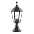 Lacona Bridgeford 1Lt Outdoor Floor Lamp In Matt Black & Clear Glass Finish - Lacona Home 