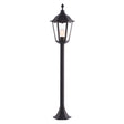 Lacona Bridgeford 1Lt Outdoor Floor Lamp In Matt Black & Clear Glass Finish - Lacona Home 