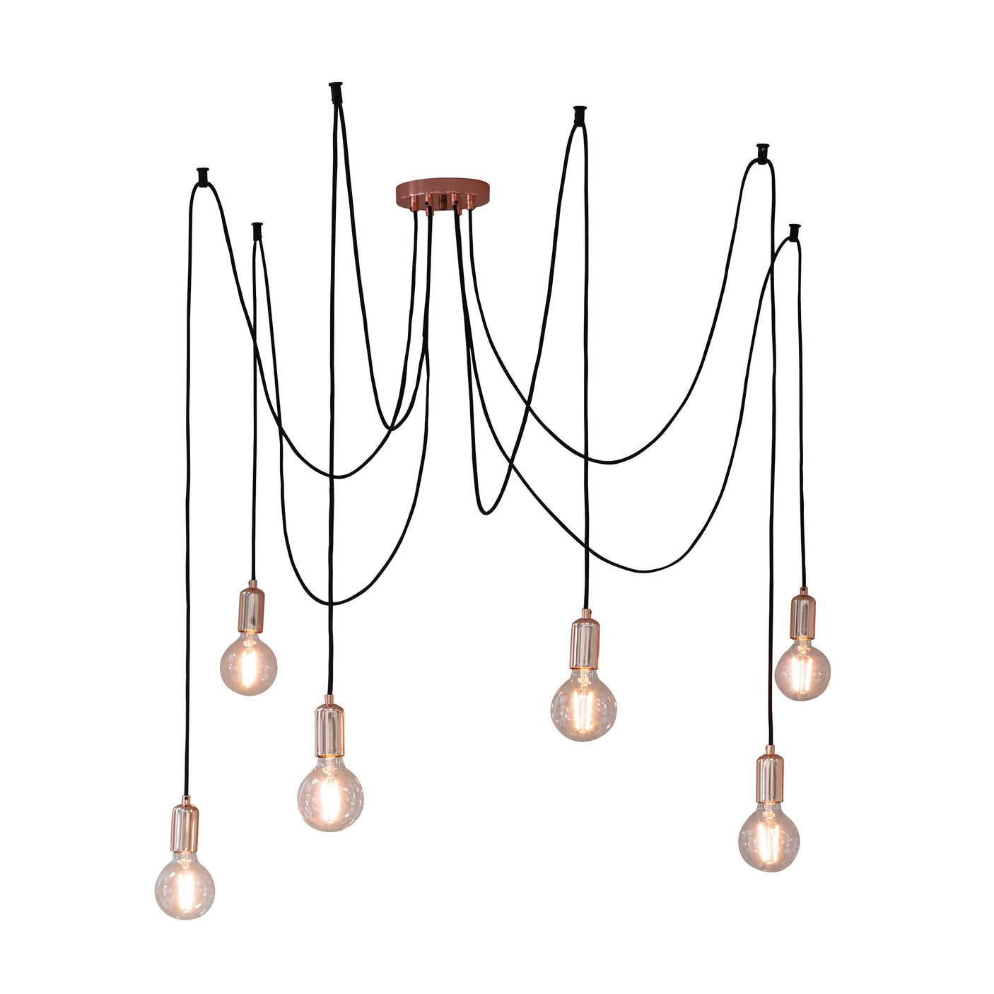 Lacona Atelier 6Lt Indoor Pendant Light In Copper Plate Finish - Lacona Home 