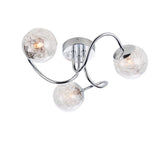 Lacona Aureate 3Lt Indoor Semi Flush Light In Chrome Plate With Clear Glass & Chrome Wire Finish - Lacona Home 