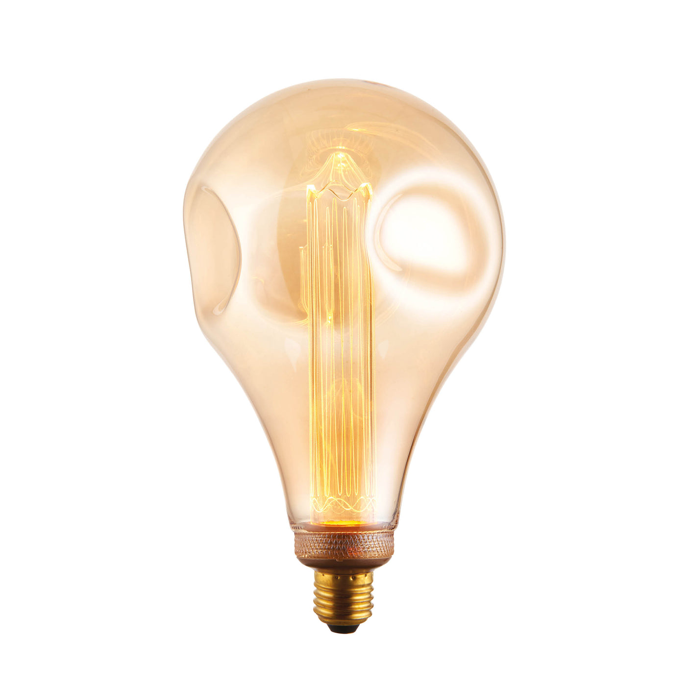 Lacona Jumbo Gem 1Lt Light Bulb In Amber Glass Finish - Lacona Home 