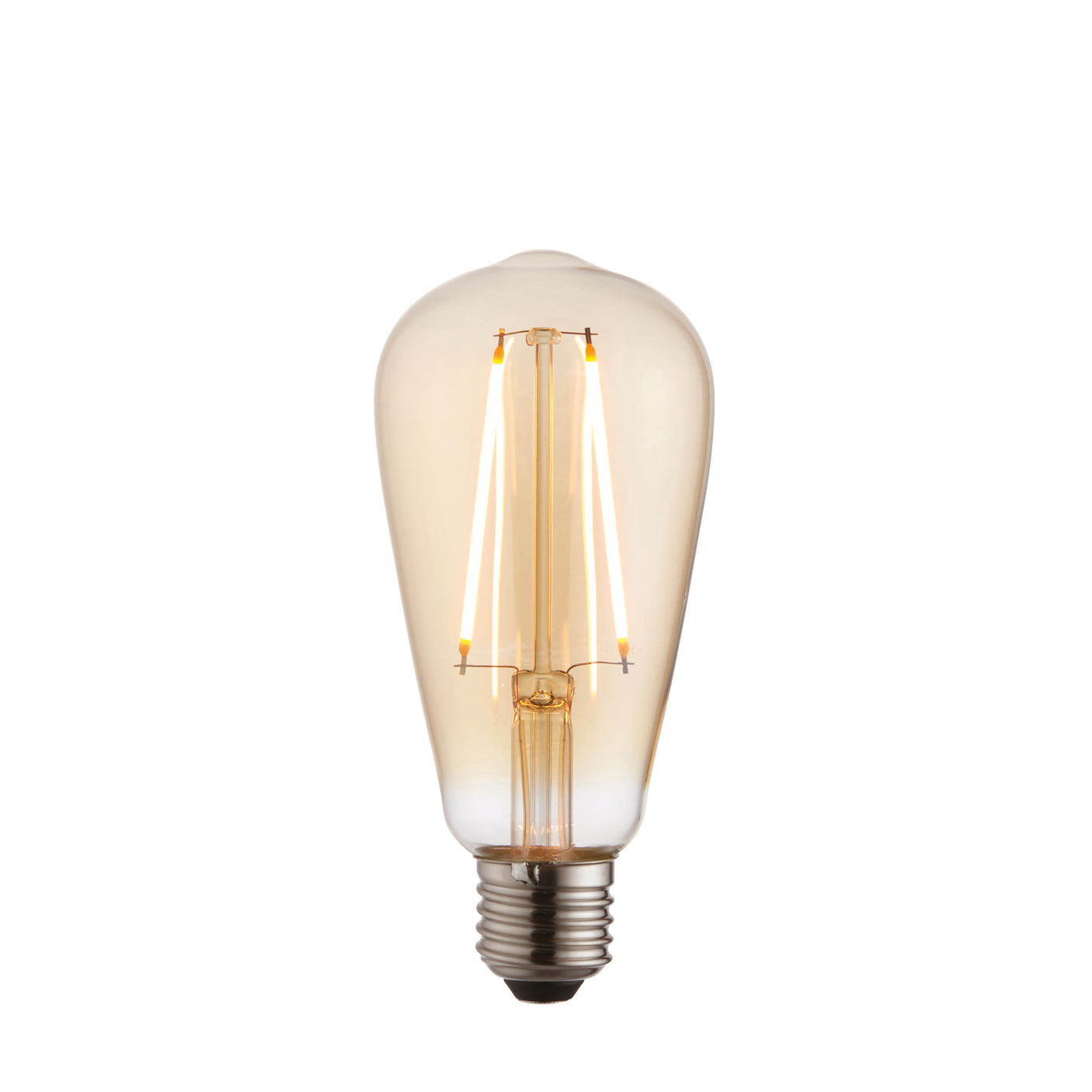 Lacona Vintage Teardrop 1Lt Light Bulb In Amber Glass Finish - Lacona Home 