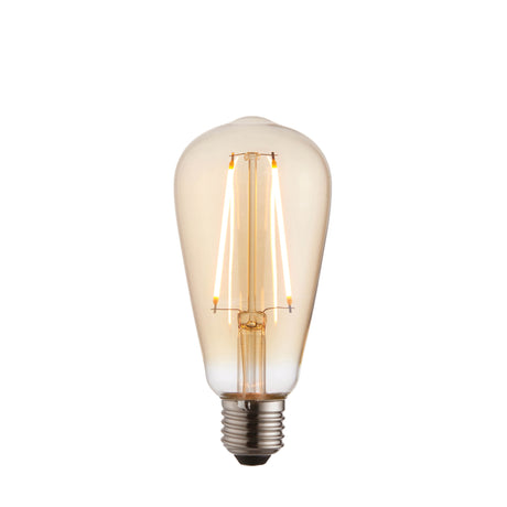 Lacona Vintage Teardrop 1Lt Light Bulb In Amber Glass Finish - Lacona Home 