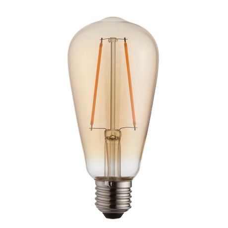 Lacona Vintage Teardrop 1Lt Light Bulb In Amber Glass Finish - Lacona Home 