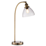 Lacona Hanley 1Lt Indoor Table Lamp In Antique Brass Plate & Clear Glass Finish - Lacona Home 