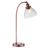 Lacona Hanley 1Lt Indoor Table Lamp In Aged Copper Plate & Clear Glass Finish - Lacona Home 