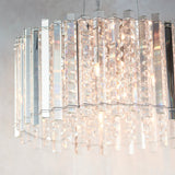 Lacona Hestia 5Lt Indoor Pendant Light In Clear Crystal Glass & Chrome Plate Finish - Lacona Home 