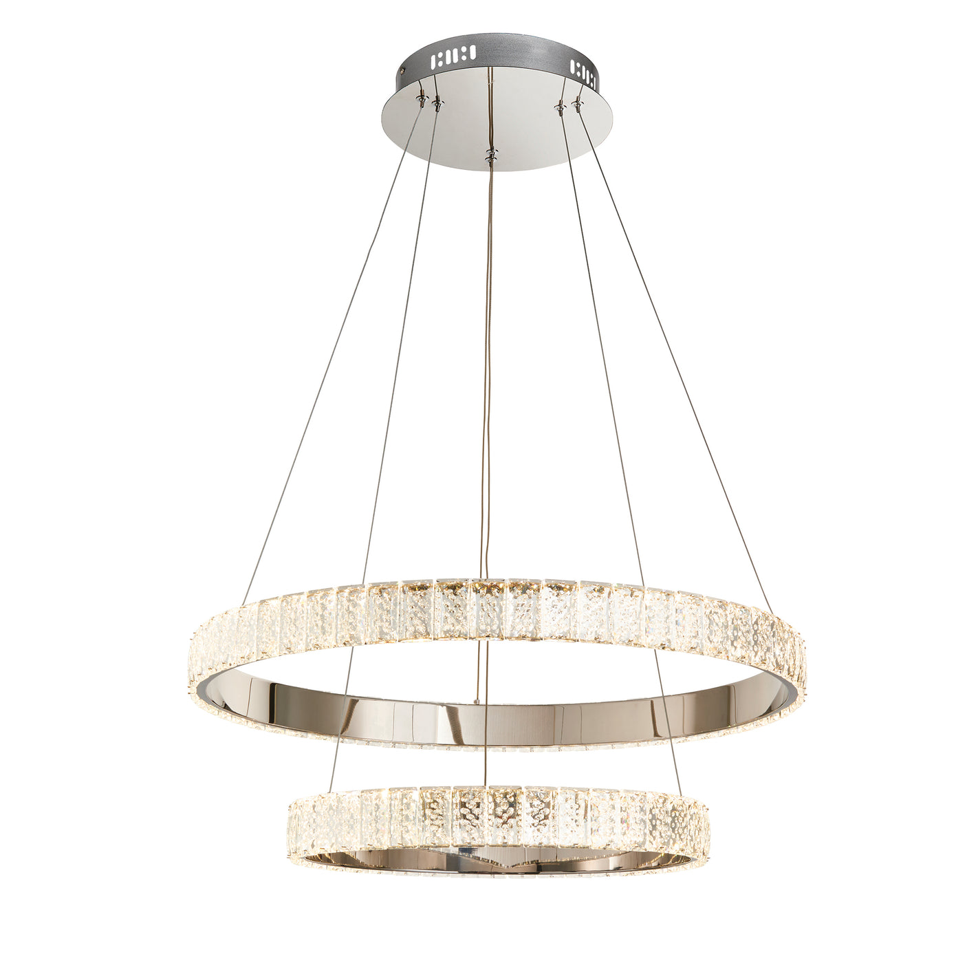 Lacona Talazek 2Lt Indoor Pendant Light In Chrome Plate & Clear Crystal Finish - Lacona Home 