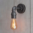 Lacona Via 1Lt Indoor Wall Light In Aged Pewter Paint Finish - Lacona Home 