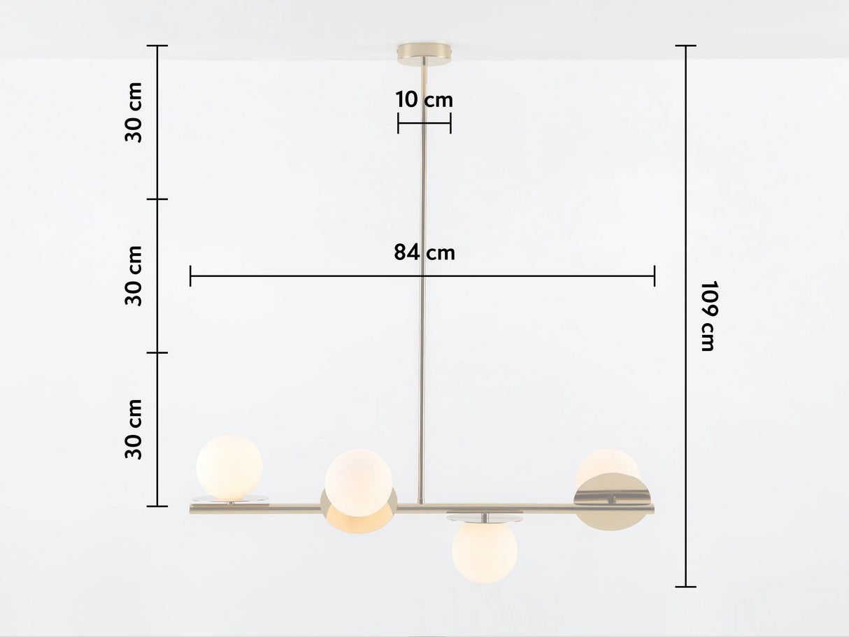 houseof. Opal Disk Ceiling Light IP44 in Brass