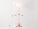 houseof. Glass Bowl Floor Lamp in Jam Red