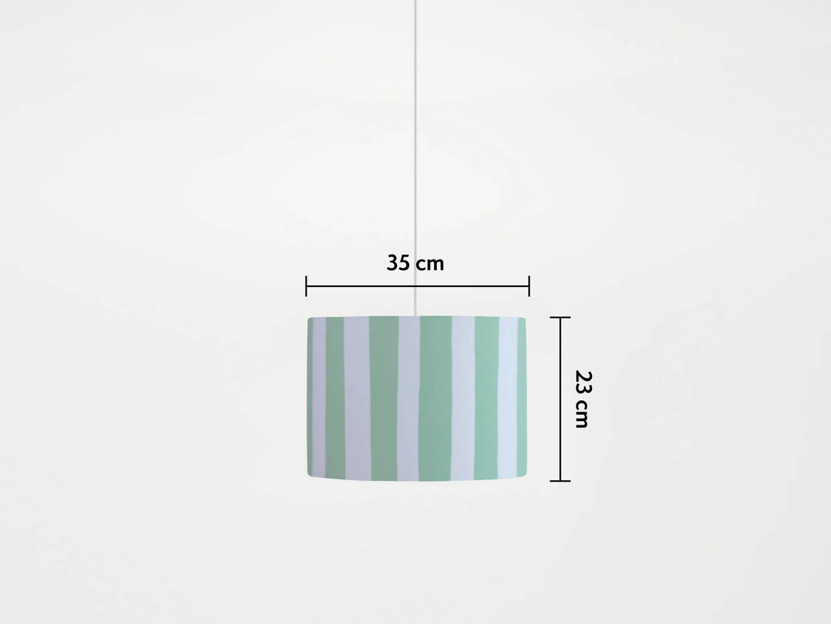 houseof. Small Stripe Print Shade in Green, Blue