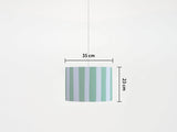 houseof. Small Stripe Print Shade in Green, Blue