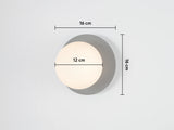 houseof. Opal Disk Wall Light IP44 in Charcoal