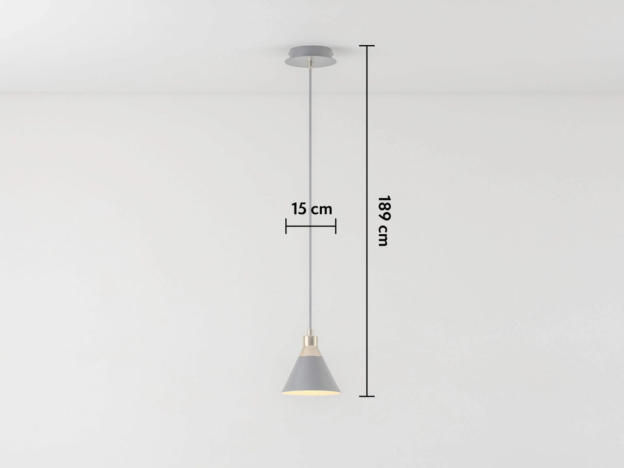 houseof. Cone Pendant Ceiling Light in Charcoal