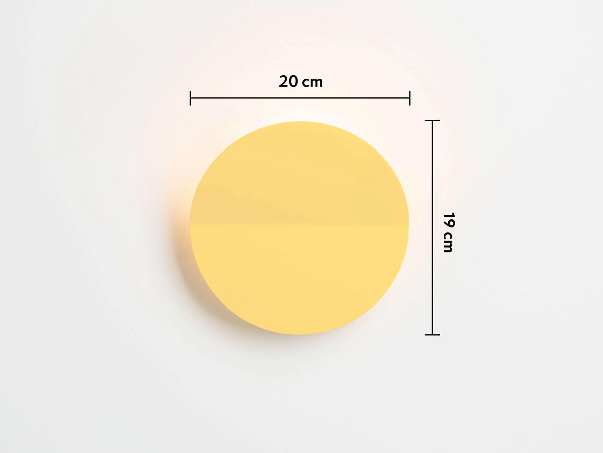 houseof. Round Diffused Wall Light in Yellow