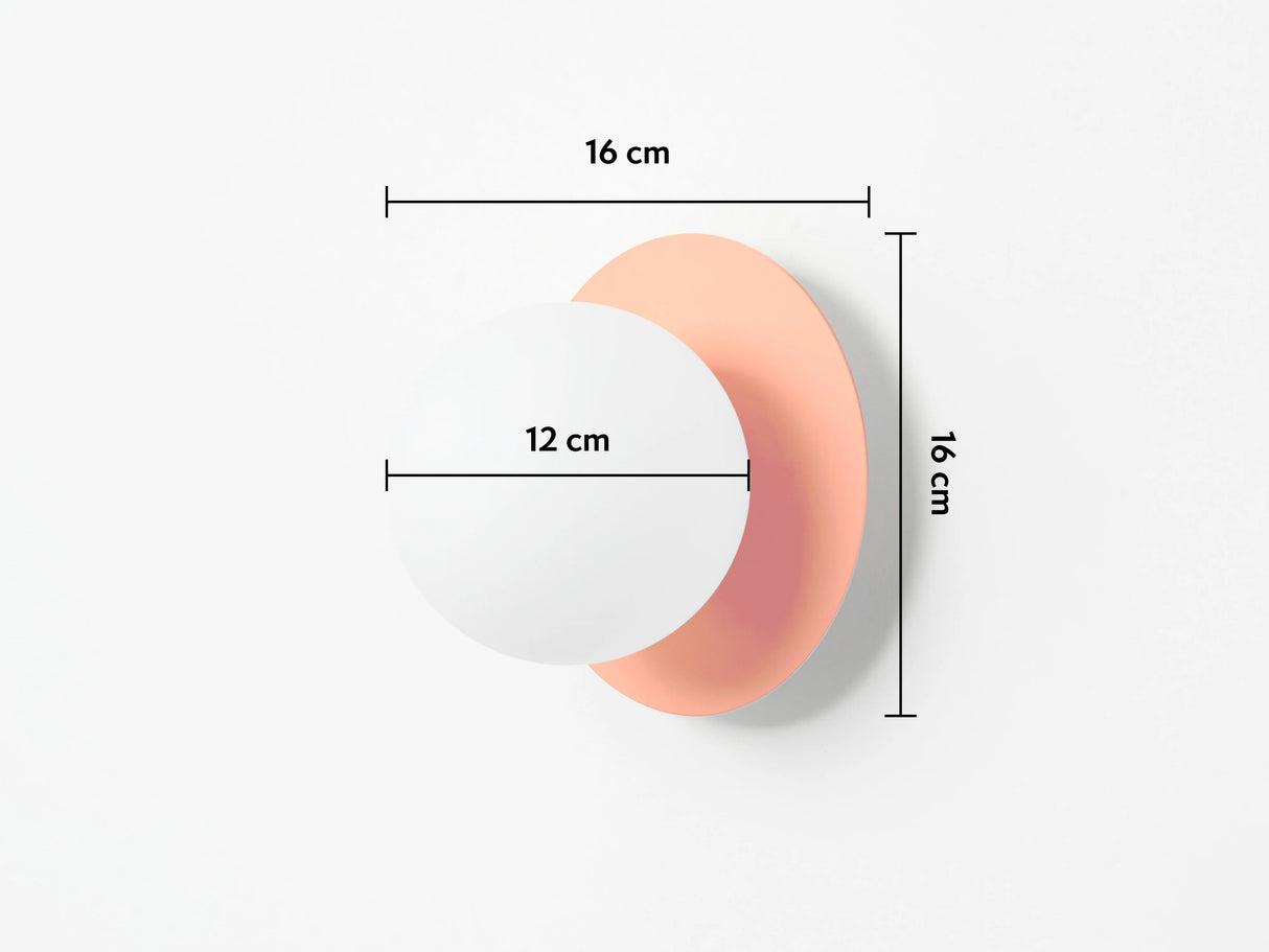 houseof. Opal Disk Wall Light IP44 in Orange