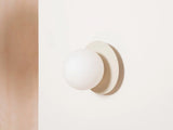 houseof. Opal Disk Wall Light IP44 in Sand