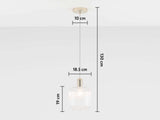 houseof. Ribbed Clear Glass Shade Pendant in Brass & Clear