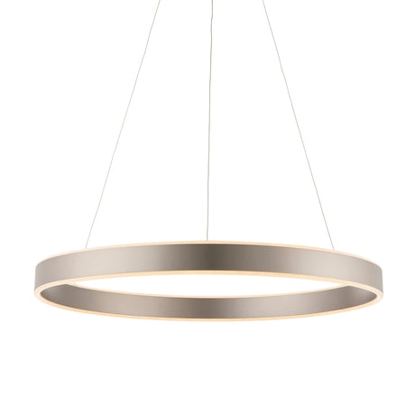 Lacona Aeon 1Lt Indoor Pendant Light In Matt Nickel Plate & Frosted Acrylic Finish - Lacona Home 