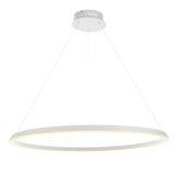 Lacona Manhattan 1Lt Indoor Pendant Light In Matt White Paint & White Silicone Finish - Lacona Home 