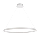 Manhattan 1Lt Indoor Pendant Light In Matt White Paint & White Silicone Finish