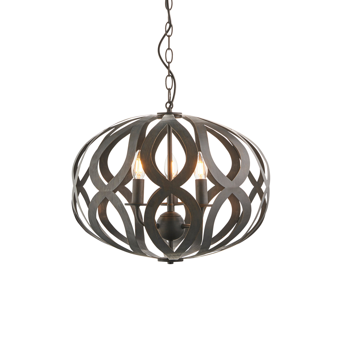 Lacona Sorrento 3Lt Indoor Pendant Light In Antique Brushed Bronze Paint Finish - Lacona Home 