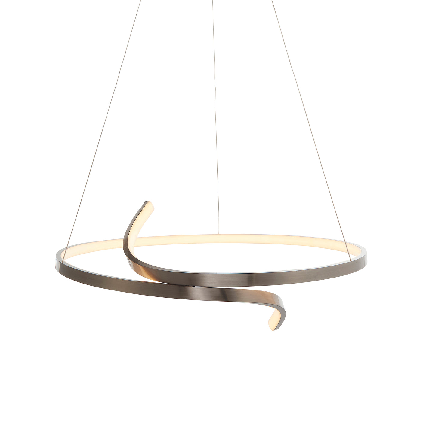 Lacona Raven 1Lt Indoor Pendant Light In Satin Nickel Plate & White Silicone Finish - Lacona Home 