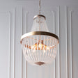 Lacona Celina 5Lt Indoor Pendant Light In Rose Gold Paint & Clear Glass Finish - Lacona Home 