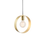 Lacona Circlet 1Lt Indoor Pendant Light In Brushed Brass Plate Finish - Lacona Home 