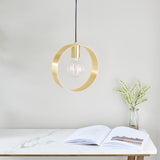 Lacona Circlet 1Lt Indoor Pendant Light In Brushed Brass Plate Finish - Lacona Home 